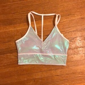 Reebok Long Line Irridescent Bra